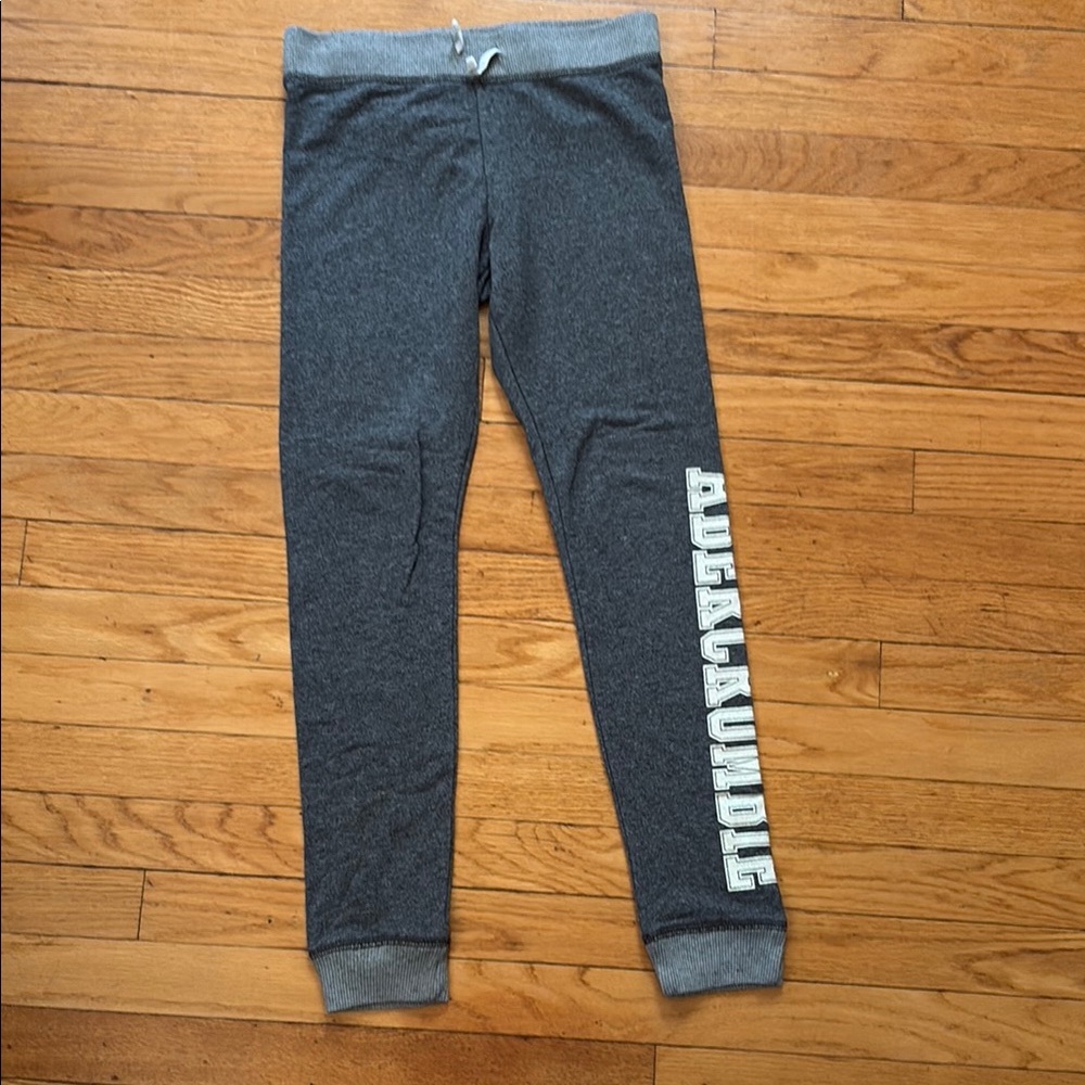 Abercrombie Kids Girl’s Charcoal Sweatpants with Logo